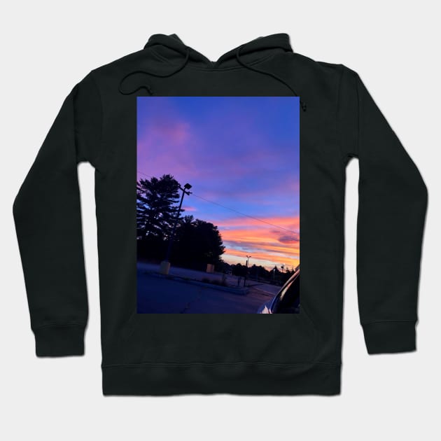 Sunset over Burger King Parking Lot Hoodie by imovrhere